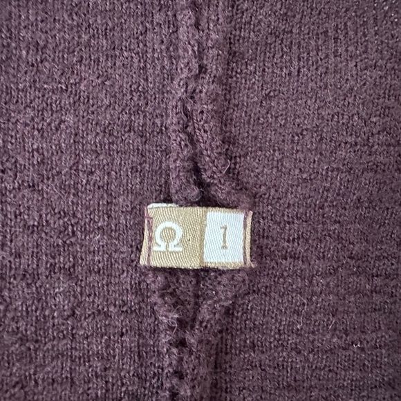Omega Women Wool Silk Blend Open Front Cardigan Sz 1 Brown Made in Australia - Picture 11 of 12